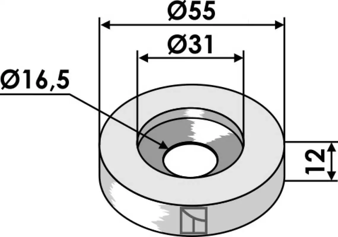 Distanzscheibe D55